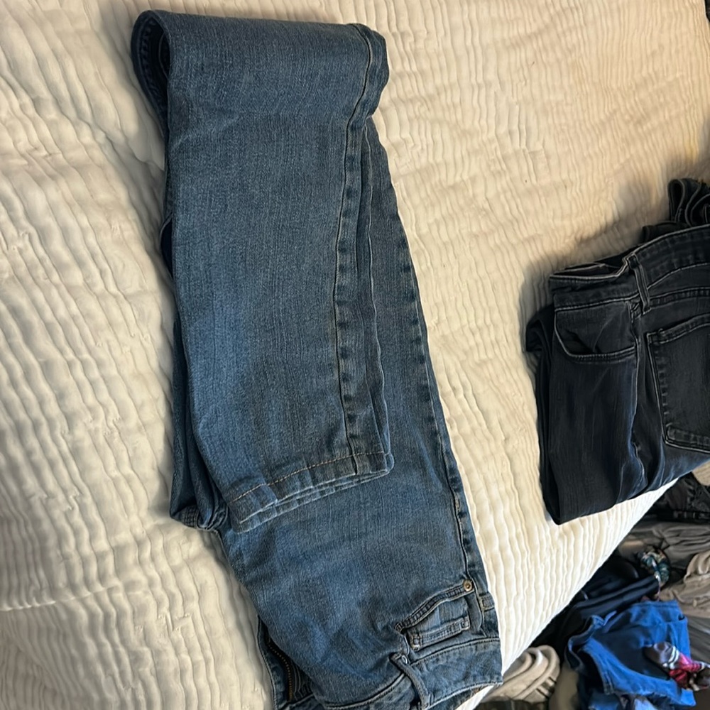 Soft blue colored jeans